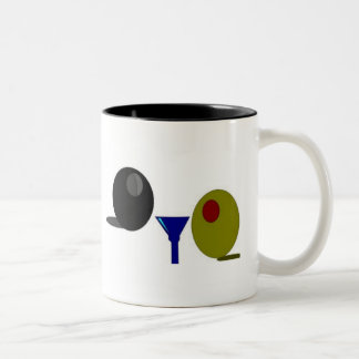 Olive Mug. "Olive You!" Two-Tone Coffee Mug