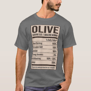 Olive Nutrition Facts Name Nickname Alias Title Fr T-Shirt