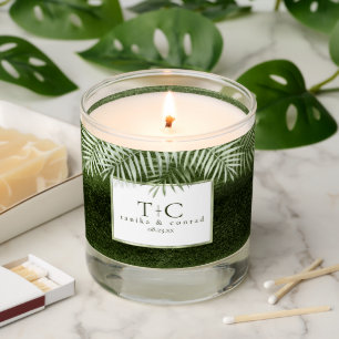 Olive Oasis Palm Leaves Wedding ID1324 Scented Candle