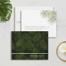 Olive Oasis Palms Pattern Thank You ID1324