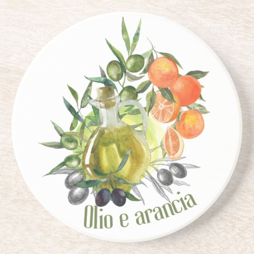 Olive oil and Orange  Coaster