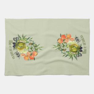 Olive oil and Orange: Kitchen Towel