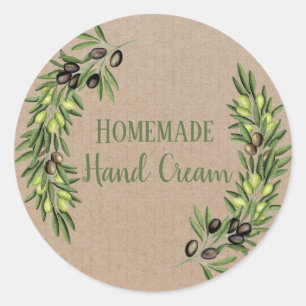 Olive Oil Bottle Rustic Vintage Wreath Craft Label