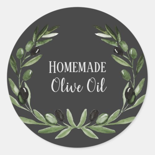 Olive Oil Bottle Rustic Watercolor Private Label