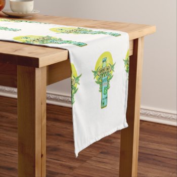 Olive Oil Bottle Short Table Runner by earlykirky at Zazzle