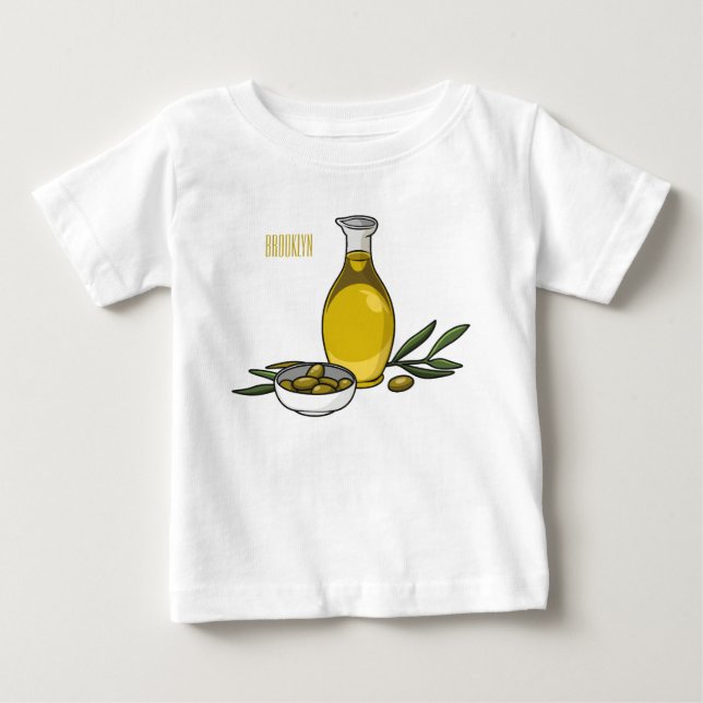 Olive oil cartoon illustration  baby T-Shirt (Front)