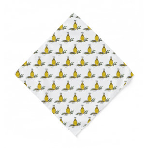Olive oil cartoon illustration  bandana