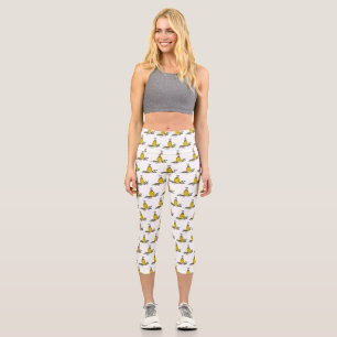 Olive oil cartoon illustration capri leggings