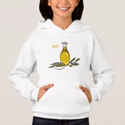 Olive oil cartoon illustration  hoodie