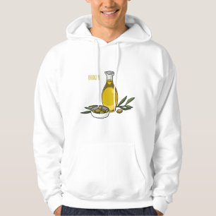 Olive oil cartoon illustration hoodie