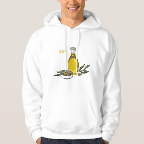 Olive oil cartoon illustration  hoodie