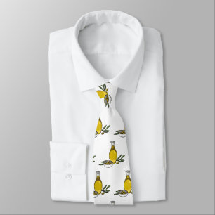 Olive oil cartoon illustration neck tie