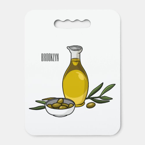 Olive oil cartoon illustration  seat cushion