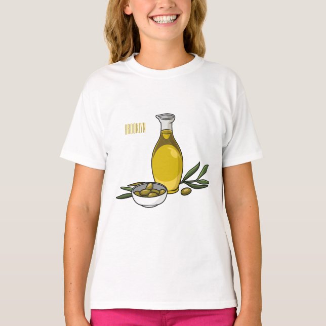 Olive oil cartoon illustration  T-Shirt (Front)