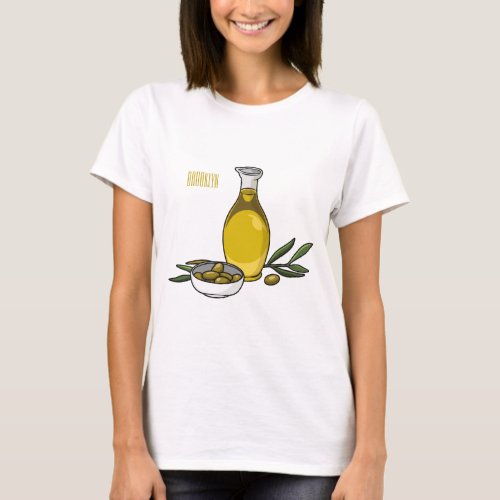 Olive oil cartoon illustration  T_Shirt