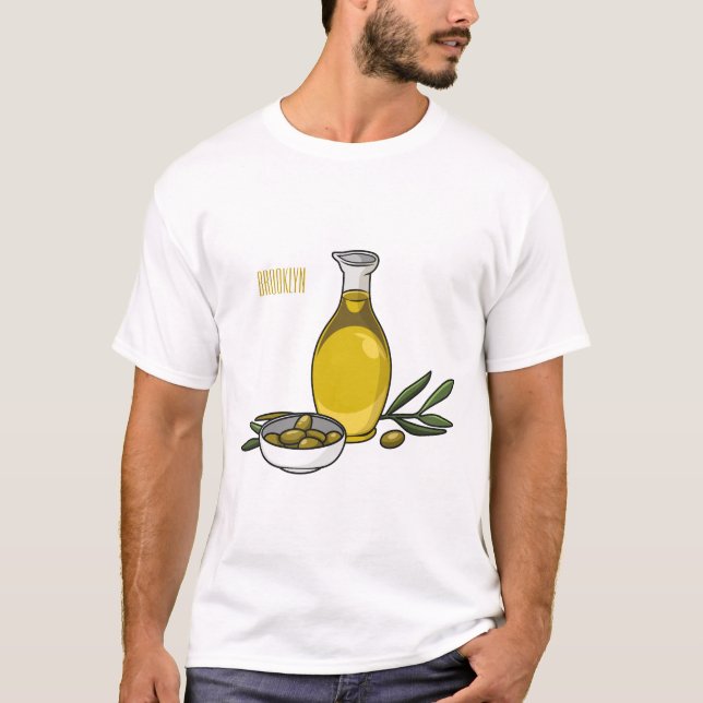 Olive oil cartoon illustration  T-Shirt (Front)