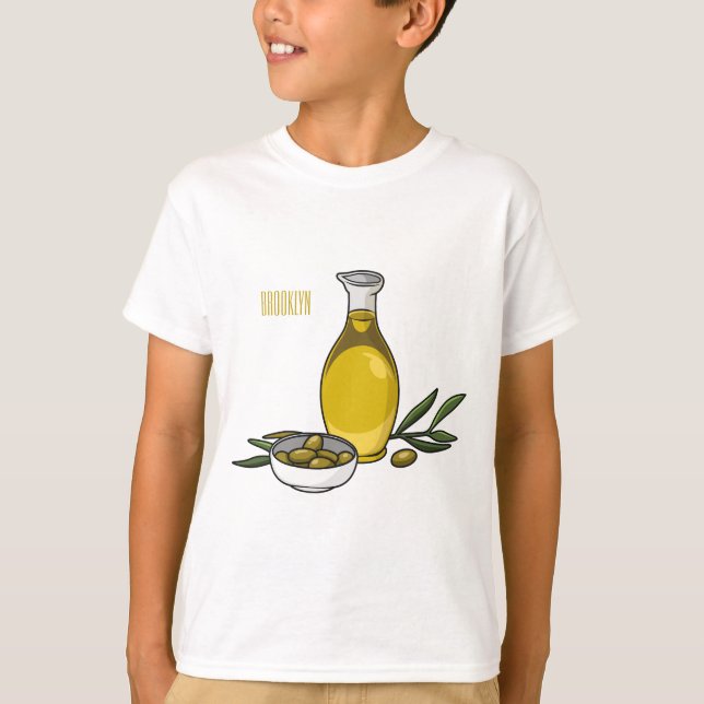 Olive oil cartoon illustration  T-Shirt (Front)