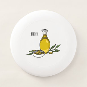 Olive oil cartoon illustration  Wham-O frisbee