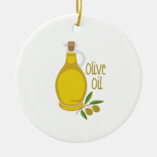Olive Oil Ceramic Ornament