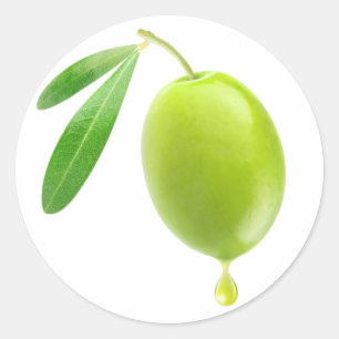 Olive oil classic round sticker