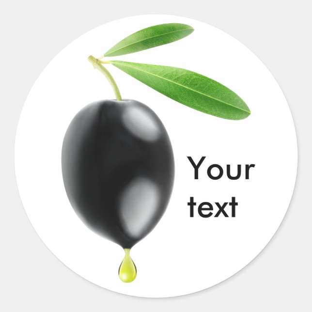 Olive oil classic round sticker (Front)