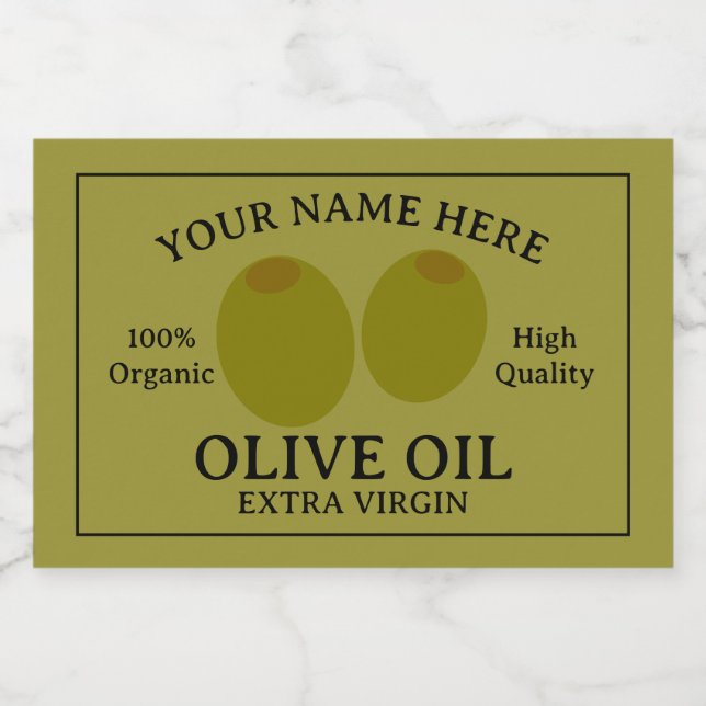 Olive oil extra virgin label template (Single Label)