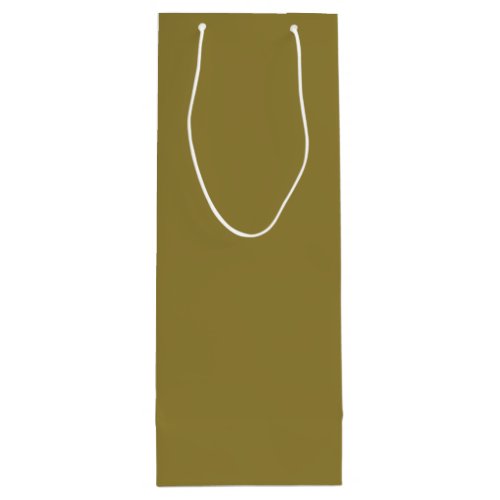 Olive Oil Green Solid Color 2022 Trending Key Hue Wine Gift Bag