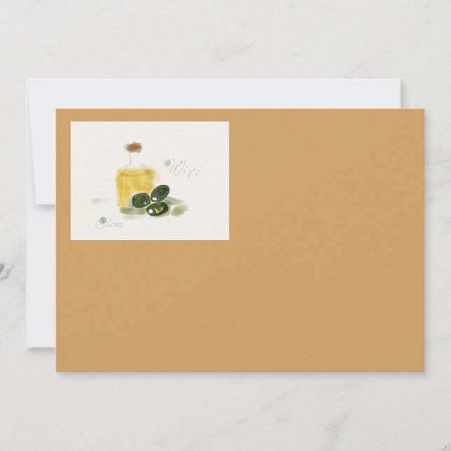 Olive oil invitation card (Front)