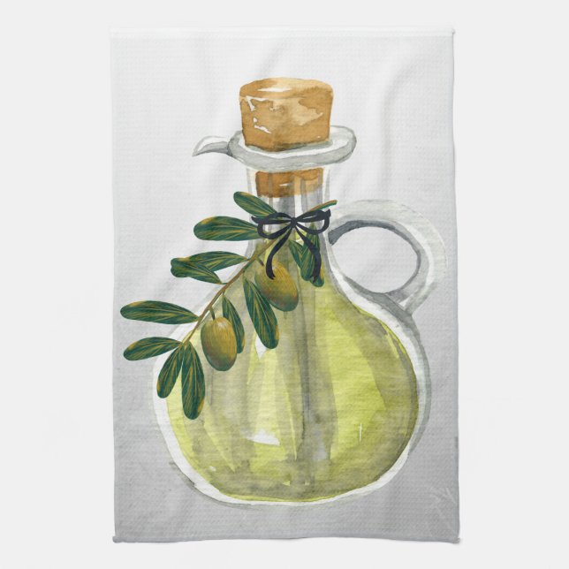 Olive Oil Kitchen Towel (Vertical)