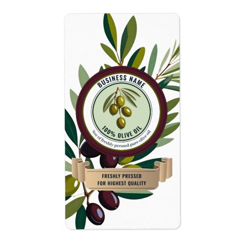 Olive Oil Label Templates