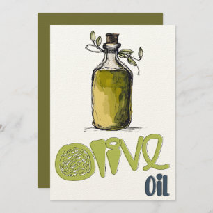 Olive Oil Mediterranean Healthy Organic زيت زيتون Invitation