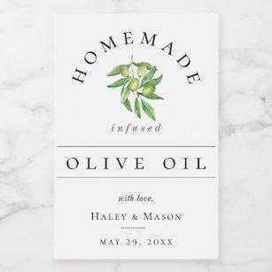 Olive Oil Mini Bottle Label