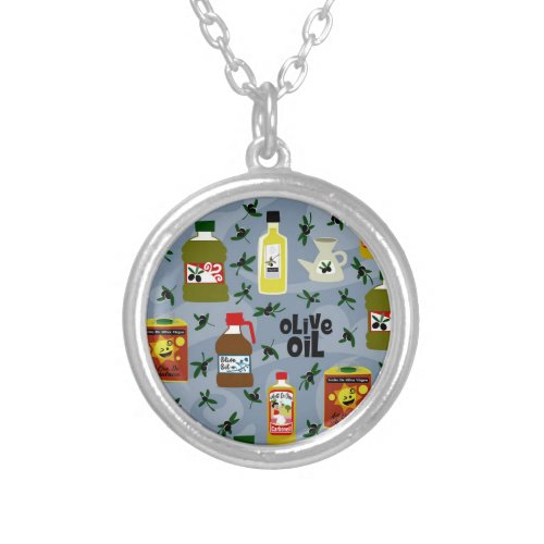 Olive Oil Silver Plated Necklace