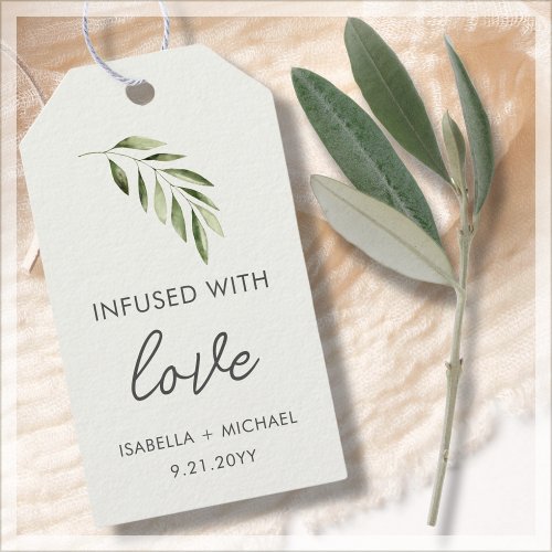 Olive Oil Wedding Favor Gift Tags