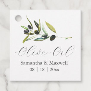 Olive Oil Wedding Favors Favor Tags