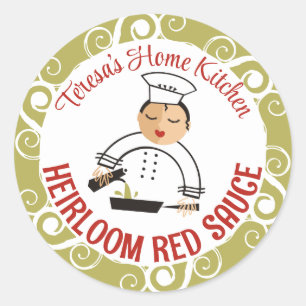 Olive oil woman chef kitchen or food gift tags