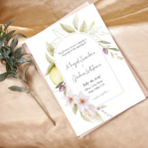 Olive Orchard Botanical Wedding Invitation