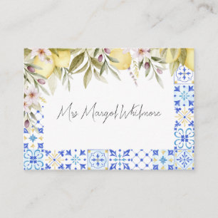 Olive Orchard Wedding Place Card