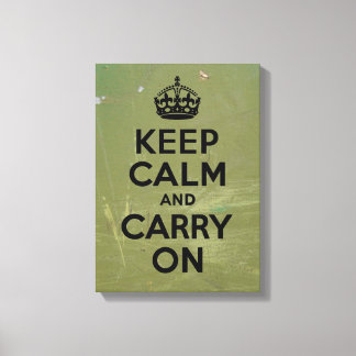 Olive Paint Keep Calm Canvas Print