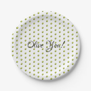 Olive Paper Plates