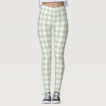 Olive Pastel Gingham Women Leggings<br><div class="desc">Love these cute trendy gingham women's leggings ..Enjoy... </div>