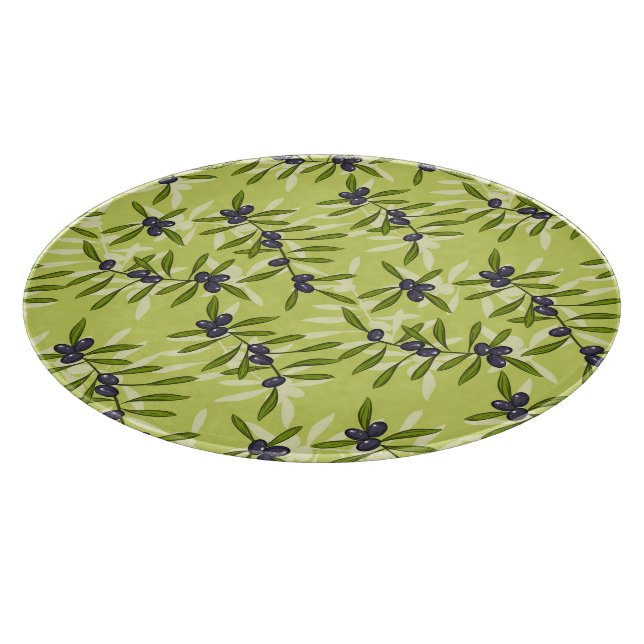 Olive Pattern Cutting Board (Corner)