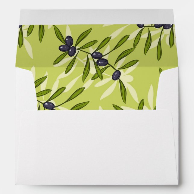 Olive Pattern Envelope (Back (Bottom))