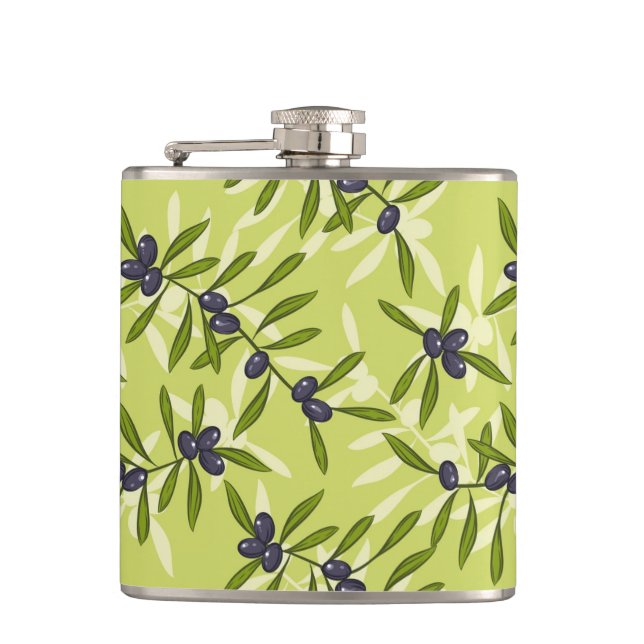 Olive Pattern Flask (Front)
