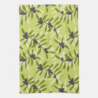 Olive Pattern Kitchen Towel
