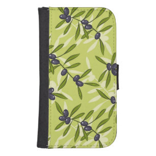 Olive Pattern Galaxy S4 Wallet Case