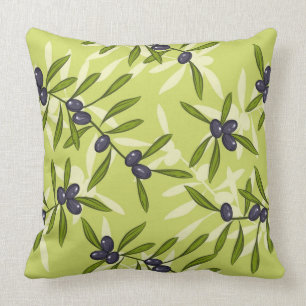 Olive Pattern Throw Pillow