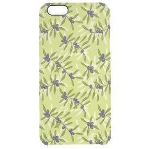 Olive Pattern Clear iPhone 6 Plus Case