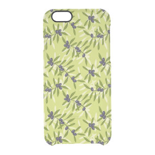 Olive Pattern Clear iPhone 6/6S Case