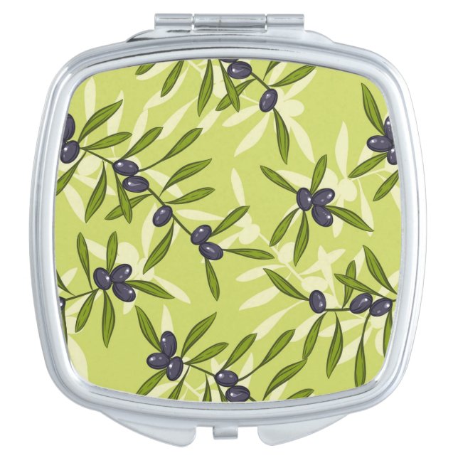 Olive Pattern Vanity Mirror (Front)